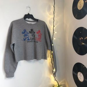 Mickey Cutoff Crewneck